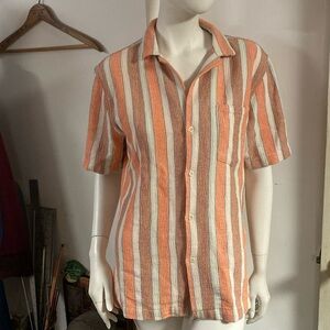 Zara relaxed fit striped shirt size large